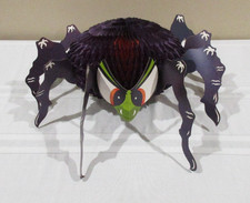 Vtg. Halloween Decor  Honeycomb Lg Spider Purple/Black/Green 15
