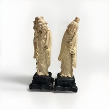 Set of 2 Vintage Marwal  Pair of Chinese couple statues  picture