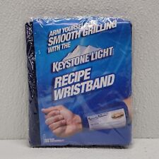 Keystone Light Beer Blue Recipe Wristband Summer Grilling Novelty NEW  picture