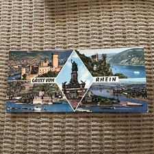 Unused Postcard - Vintage - Gruss Vom - Rhein - Germany 8.5”x4”  picture