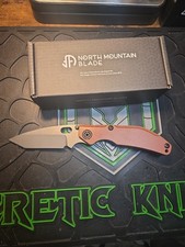 North Mountain Blade  Dwyer Micarta Orange Tanto 14c28n Blade picture