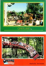 2~4X6 Postcards TN Nashville OPRYLAND AMUSEMENT PARK Train~Rock N Roller Coaster picture