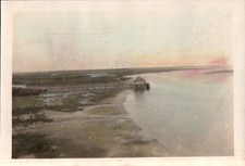 Vintage Antique Hand Colored Photograph Pier Over Water United States picture