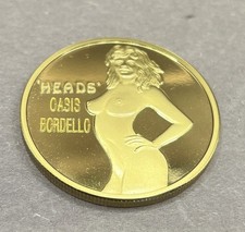 Oasis Bordello Wallace ID Challenge Coin Head Tails Vintage Idaho Brothel 1.5
