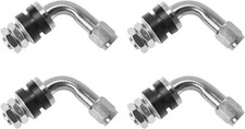 4Pcs 90° Angled Tyre Valve Stems Bolt-In Anti-Leak for Car Motorcycle Tires picture