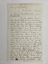 1873 antique PENNSYLVANIA HALL pottsville READING RR LEHIGH COAL RAILROAD LETTER picture