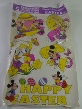 Easter RARE Vintage EUREKA Die-Cuts Velvet Soft Flocked Double Sided Disney HTF picture