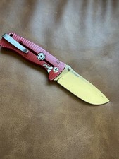 LionSteel SR2A Red Aluminum Integral Folding Knife Sleipner Molletta Italy picture