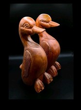 Lot Of 2- Hand Carved Wood Ducks 11.5