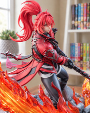 Genshin Impact Diluc Figure 18cm 7.1in Dawn Winery Flame Sword Anime Statue picture