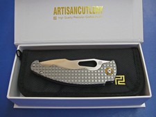 Artisan Cutlery Xcellerator 1860GS-GY Titanium S90V Frame Lock Knife NIB picture