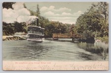 1907 Str. Longfellow at Songo Lock Maine Vintage Postcard picture
