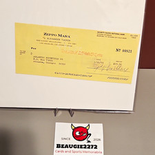 Zeppo Marx Signed 1975 Security Pacific National Bank Check (JSA) picture