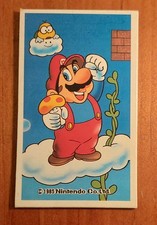 1985 NINTENDO SUPER MARIO VINTAGE JAPANESE MENKO CARD - FAMICOM MUSHROOM picture