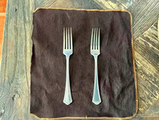 Vintage Gorham KING ALBERT Sterling Silver Dinner Forks 7.75” Pair picture