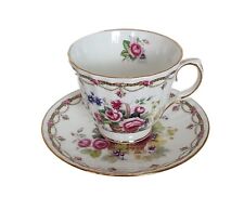 Duchess Bone China Tea Cup & Saucer Rose With Gold Trim England picture