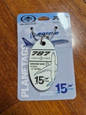 Boeing 787-8 Dreamliner House Test Flight #ZA004 Aluminum Jet Plane Skin Bag Tag picture