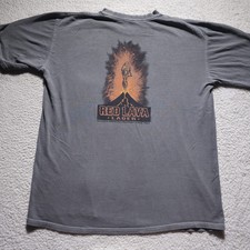 Vintage Crazy Shirts Volcano Dye T Shirt XL Red Lava Lager Hawaii Kilauea 90s picture