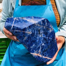 7.39 LB Natural Large Polished Sodalite Freeform Blue Mineral Specimen 5904 picture