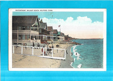 Vintage Postcard-Waterfront, Walnut Beach, Milford, CT.-1937 picture