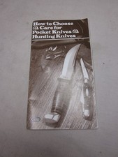 vintage CASE XX How Choose Care for Pocket Hunting Knives small booklet manual picture