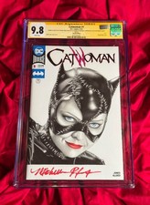 W@W~CGC 9.8~Catwoman #1~original art by Tiffany Reed+SIGNED by Michelle Pfeiffer picture