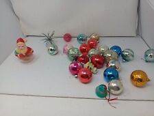 Lot Of Vintage Shiny Brite Glass Christmas Ornaments And Other Vintage Ornaments picture