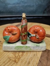 Vintage Maruhon Ware Metroware Porcelain Salt & Pepper Shakers Occupied Japan  picture