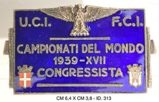 CAMPIONATI DEL MONDO CICLISMO UCI FCI MILANO 1939 DISTINTIVO CONGRESSISTA picture