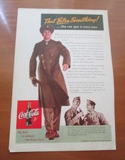 1943 COCA-COLA ADVERTISEMENT THAT EXTRA SOMETHING picture
