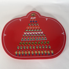 Vintage Town & Country 12 Days of Christmas Placemats 4 Pc Set Red Vinyl picture