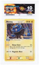 Pop 1 Ace / Pop 60 PSA Pokémon EX Delta Species Metang Prerelease 49/113 ACE 10 picture