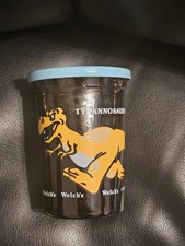WELCH'S SEALED JELLY JAM GLASS TYRANNOSAURUS REX + FULL DINOSAURS 1988 NOS RARE picture
