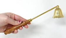 Elegant High Polished Brass Church Altar Candle Snuffer with Wood Handle 9 In picture