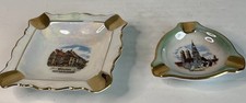 Vintage Munich Germany Porcelain Ashtray Lot Hofbrauhaus Schumann  picture