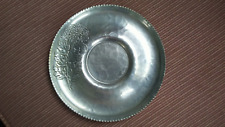 VTG Continental Mark Hand Wrought Silverlook Round Floral Plate / Candle Holder picture