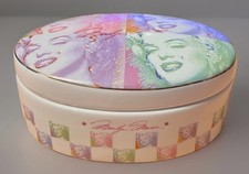 2002 Marilyn Monroe Ceramic Trinket Jewelry Musical Box Andy Warhol Pop Art Lid picture