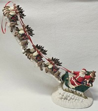 Vintage Jaimy Christmas Santa Sleigh + Flying Reindeer 17