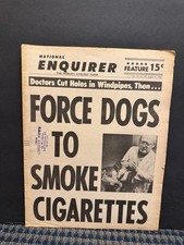 1965 Aug 8th National Enquirer Newspaper, Dogs Forced Smoke/Cigarettes (VRN10J) picture