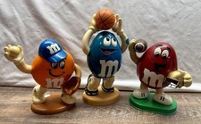 M&M's Candy Man Dispensers: Football, Baseball, Basketball ~ Vintage 1990s Mars picture