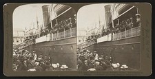 Christiana Norway 1905 S.S. Angelo Emigrants Boarding Ship Wilson Line picture