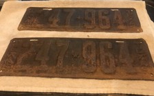 Vintage Original 1923-1924 Texas License Plates pair  247*964  rat rod picture