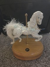 Vintage Rare BETH ALYSSA Bradley's Carousel Horse Music Box Collectible  picture