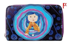Loungefly Coraline Tunnel Buttons Glow in the Dark Zip Wallet LE Exclusive picture