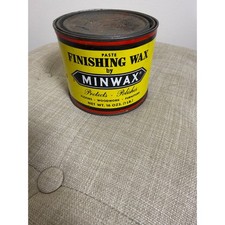 Vintage Minwax Paste Finishing Wax Tin Can Yellow Rustic Farmhouse Advertising picture