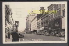 Rppc Broadway Tacoma Wa Washington Old Cars Big Clock Stores People Temple Old picture