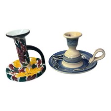 Ceramic Candle Holders Qty 2 picture