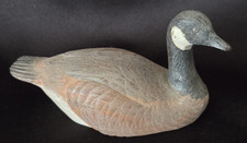 Hand-carved & Hand Painted Signed Wood Canada Goose Decoy Figurine 5.5
