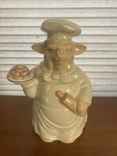 Vintage Cooks Club Pig Ceramic Cookie Jar picture