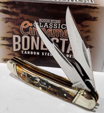 Rough Ryder Brown Cinnamon Stag Bone Carbon Copperhead  Pocket Knife RR2422 picture